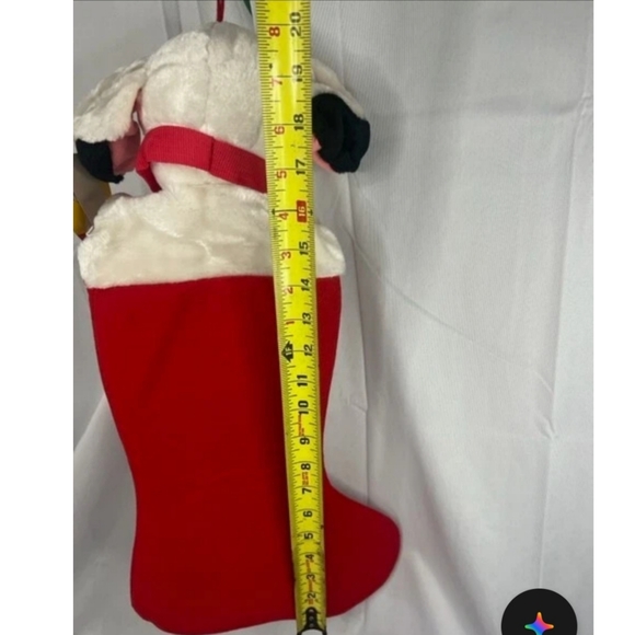 Disney vintage 101 Dalmatians 90s Christmas stocking w/cute puppy sticking out - Picture 6 of 6